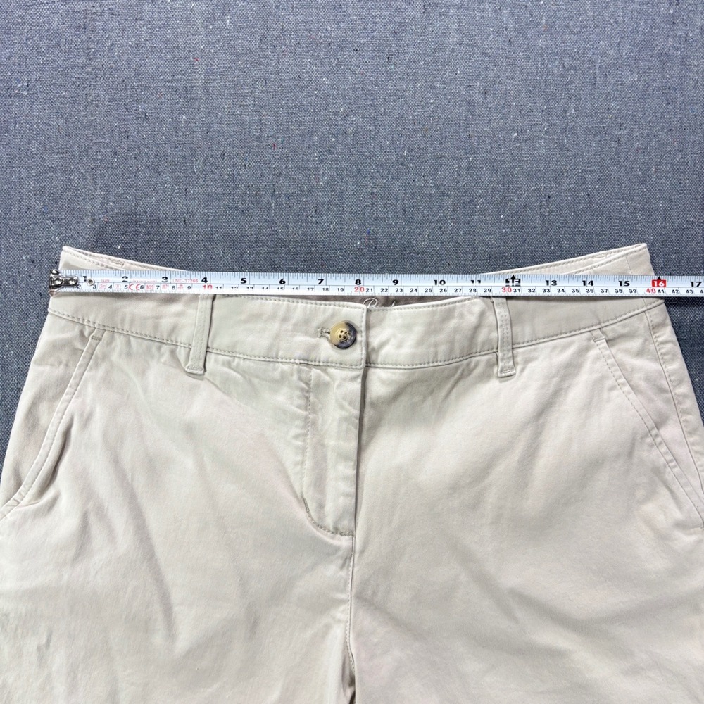Tommy Bahama Chino Shorts Women Size 10 Beige Khaki Cotton Blend Stretch - Picture 6 of 9